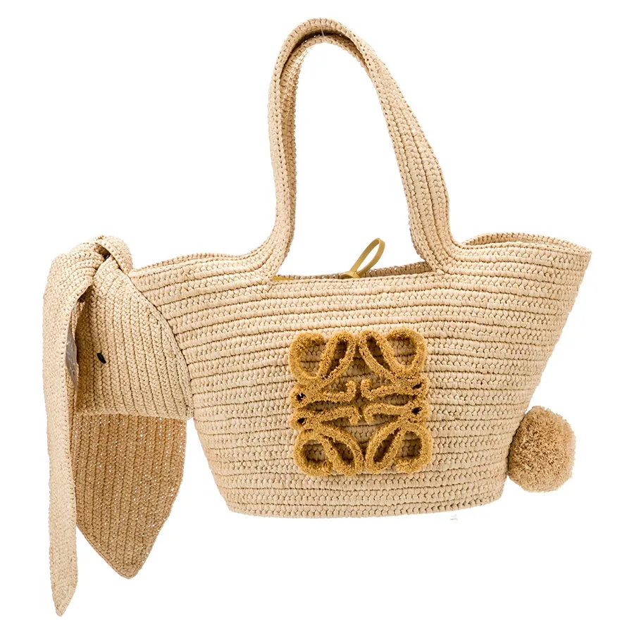 Túi Tote Nữ Loewe Bunny Basket Small Raffia Bag P00755461 Màu Be